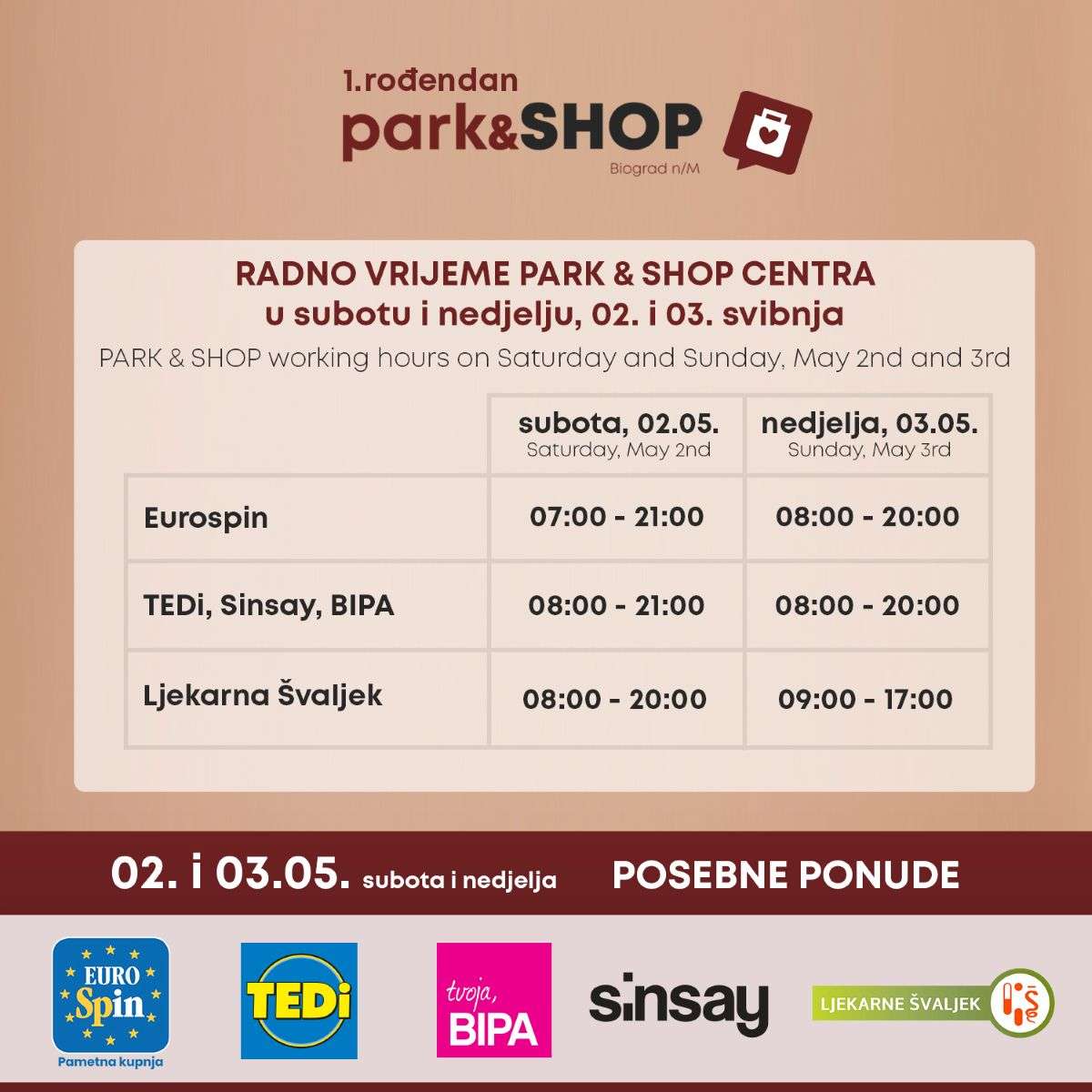 1. rođendan Park & Shop centra u Biogradu na Moru - 